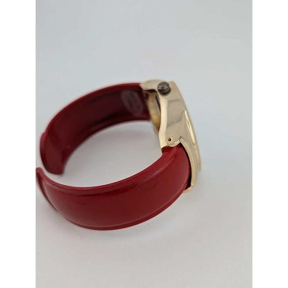 Vintage Santa Claus Watch Bangle Watch 33mm Case Floating Crystals- New Battery
